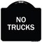 Signmission Designer Series Truck No Trucks, Black & White Heavy-Gauge Aluminum Sign, 18" x 18", BW-1818-22786 A-DES-BW-1818-22786 - alternate 1